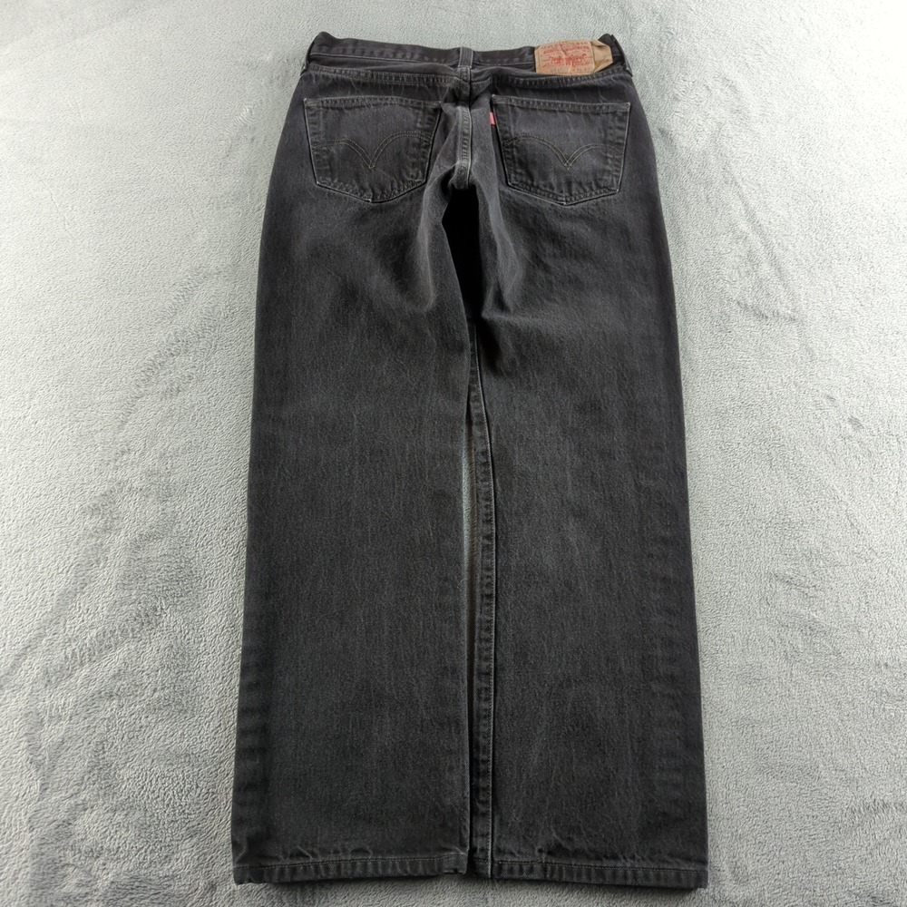 Vintage Levis 501 Jeans Mens 33 (Fits 30x28) Black Faded Straight Grunge Y2K - Picture 3 of 12